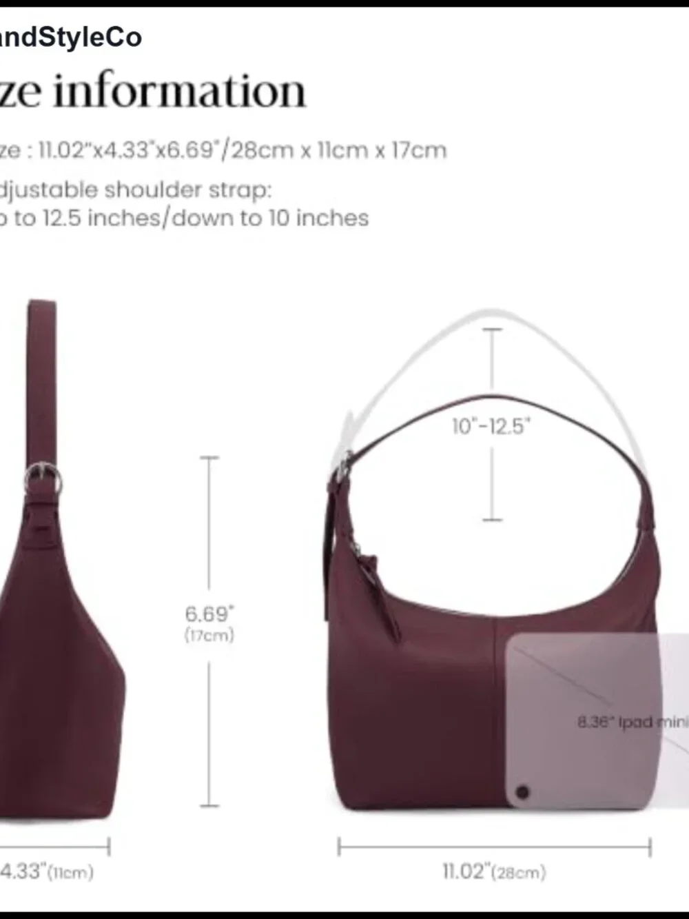 Genuine Pebbled Leather Slouchy Hobo Shoulder Bag for Women